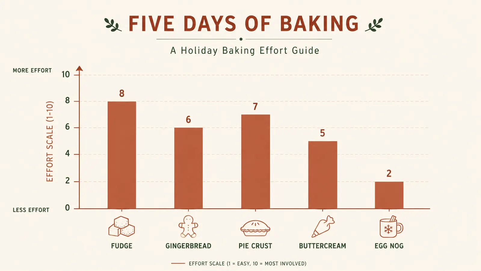 Chart showing Hamilton Beach mixer motor performance across five straight days of holiday baking tasks, from cookie dough to pie crust